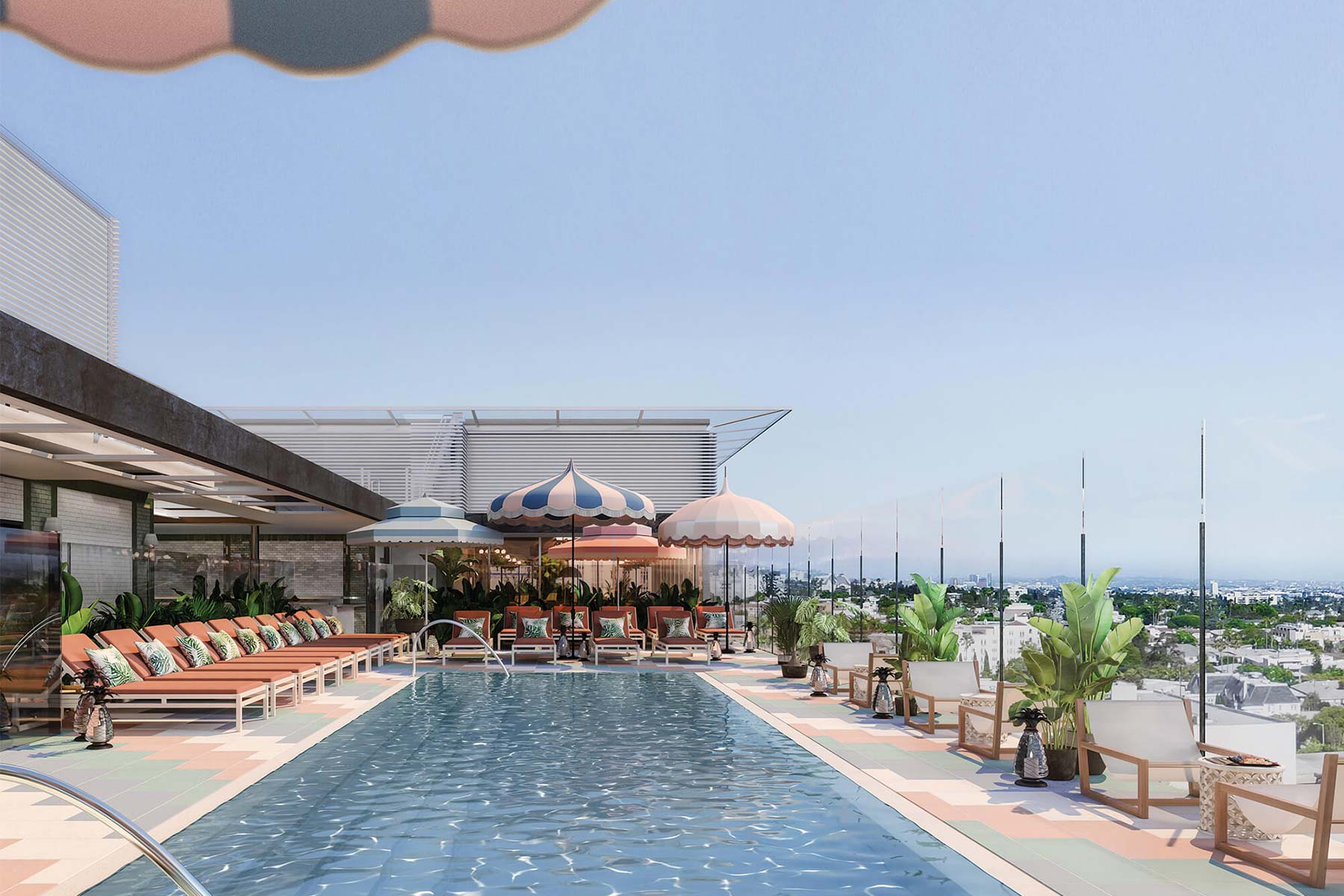 Rooftop Pool at Pendry West Hollywood Hotel