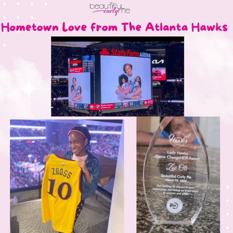 Zoe received an award and was spotlighted by The Atlanta Hawks