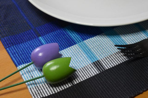 Rep placemats with tulips 8/2 cotton