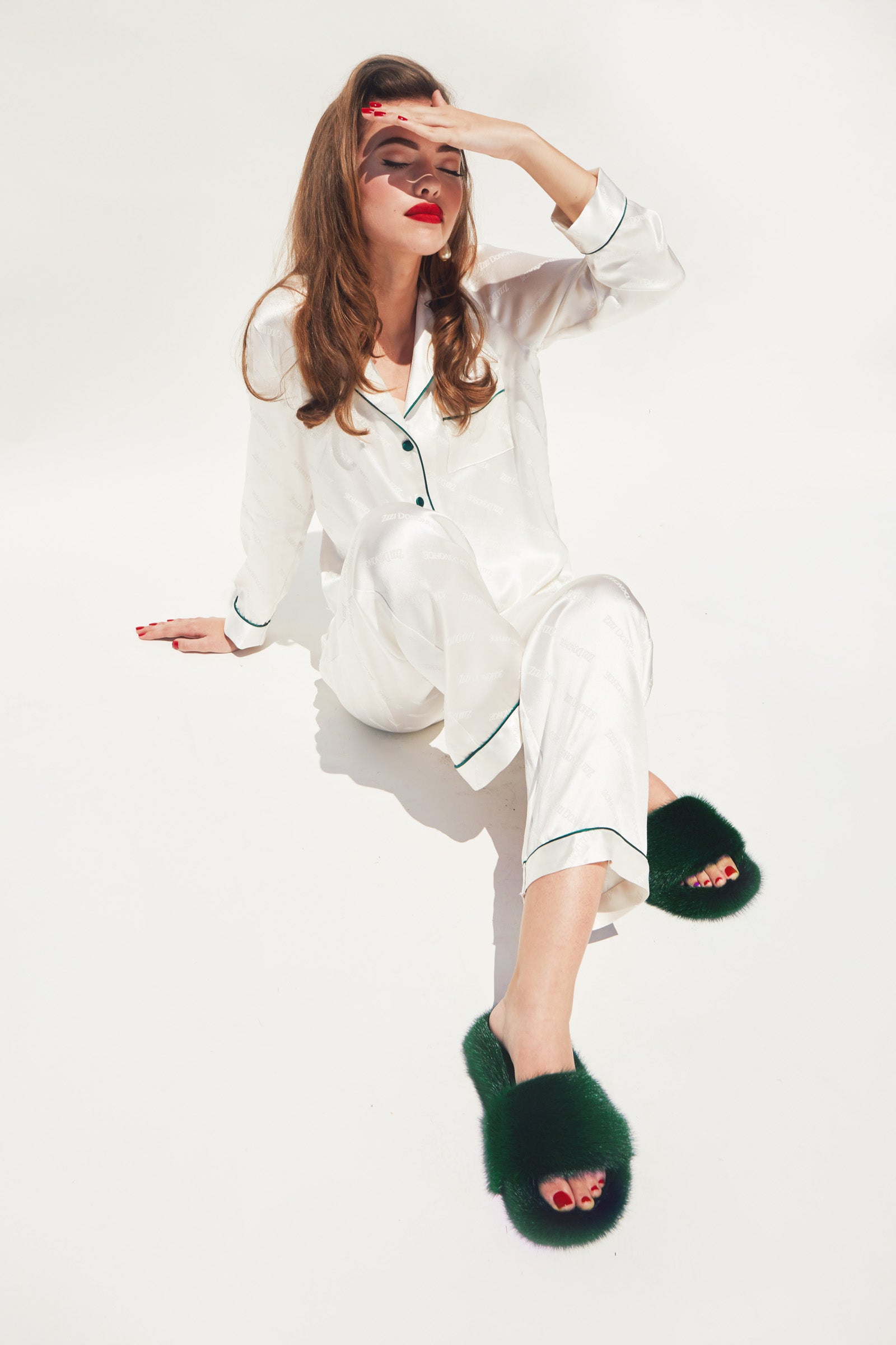 Women s Pearl Silk Jacquard Pajamas