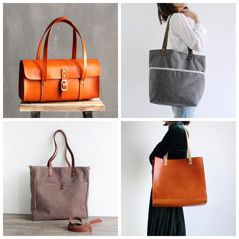 Canvas Leather Messenger Bag Tote Bag Handbags Shoulder Bag