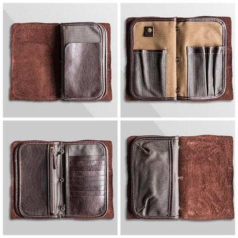 Handmade Best Leather Travel Wallet Men's Clutch Card Holder Wallet MBL01