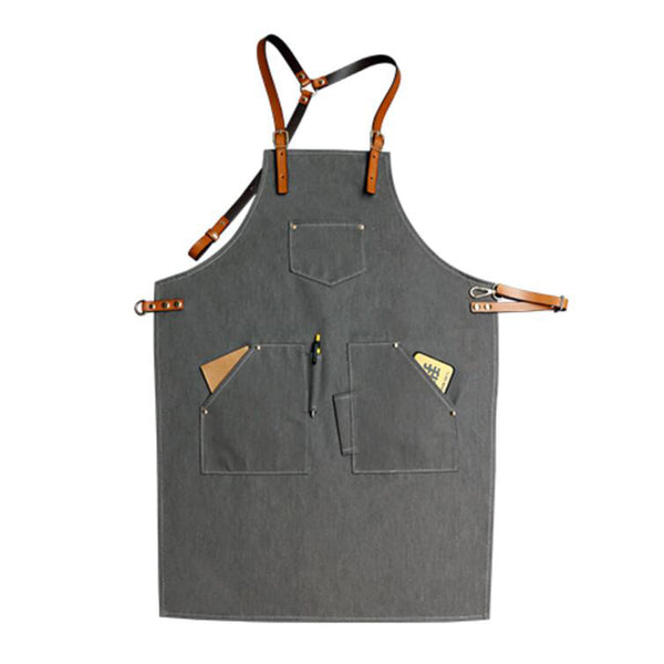 Denim Apron Server Apron Personalized Work Apron Custom Logo Large Apr ...