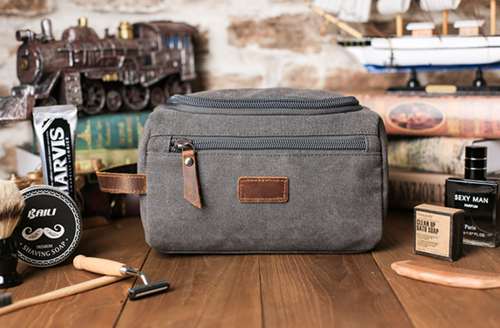 Custom Canvas Toiletry Bag Personalized Groomsmen Gift