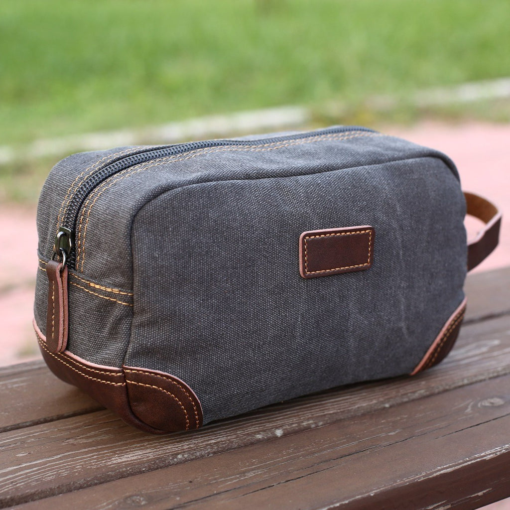 Groomsmen Gift, Canvas Toiletry Bag, Dopp Kit Shaving Kit, Best Men Gift,  Christmas Gift, Bachelor Gift