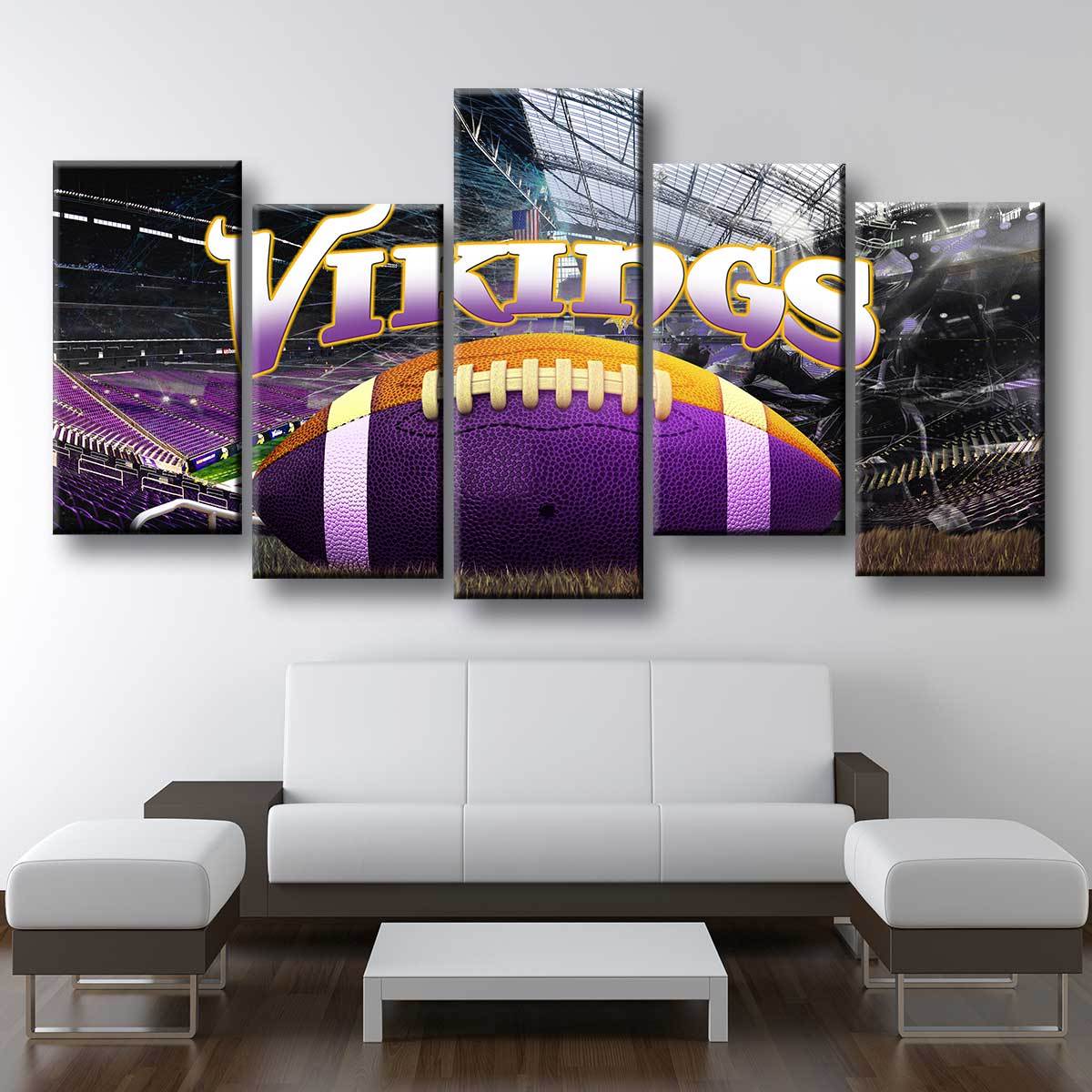 Minnesota Vikings Handmade Abstract Spin Art With Acrylic Paint