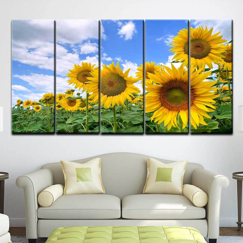 Blooming Sunflower Field - Amazing Canvas Prints