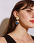 Dome & Spiral Earring in Blue