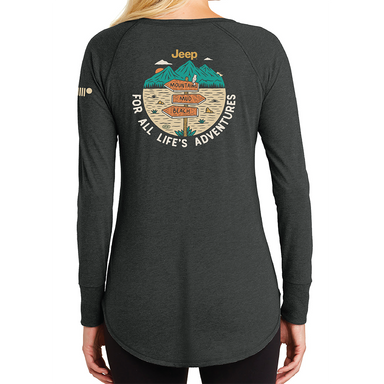 Ladies Jeep® Text Triblend Hooded Pullover — Detroit Shirt Company