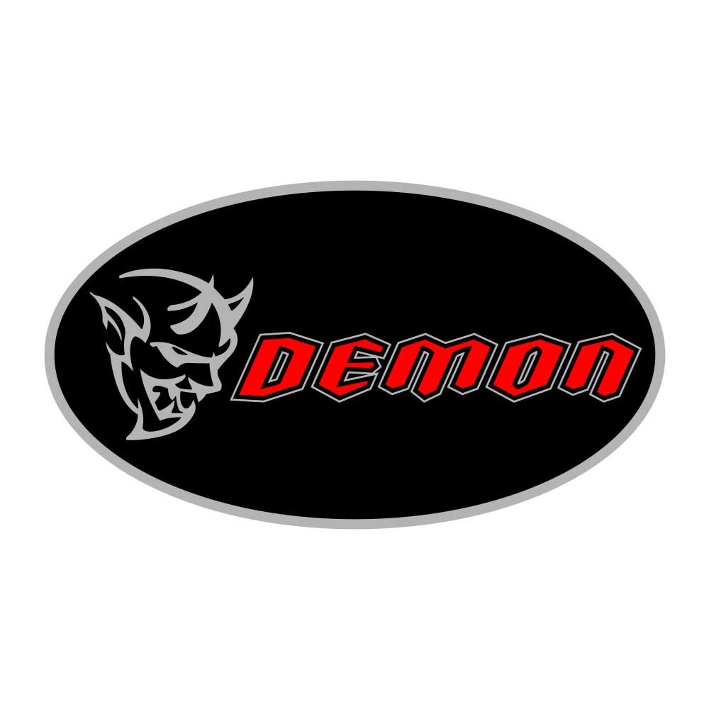 Sticker - Dodge Demon Oval — Detroit Shirt Company