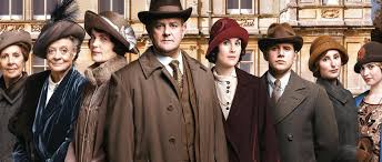 Downton Abbey cast with hats on