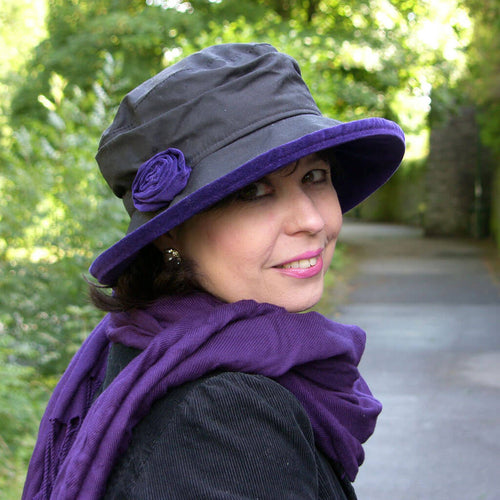 Peak and Brim Clara -Women's Tweed Rain Hat