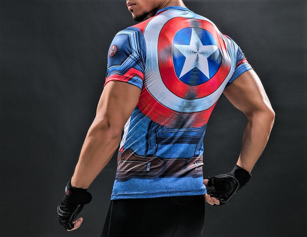 CAPTAIN AMERICA T-shirt – Gym Heroics Apparel