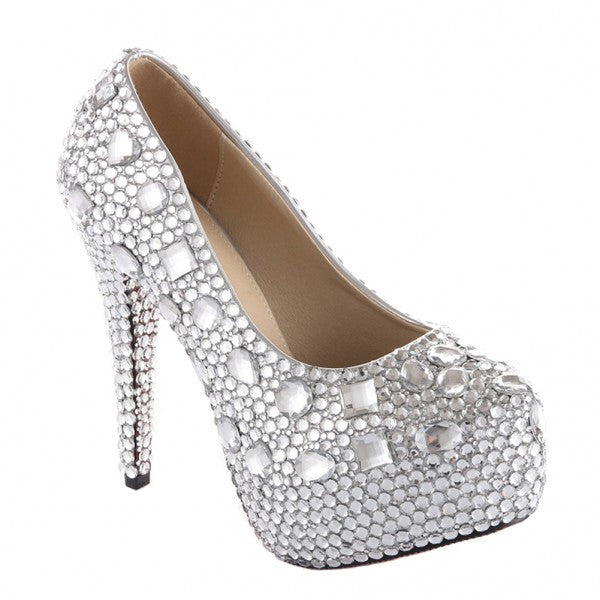 high heels with bling