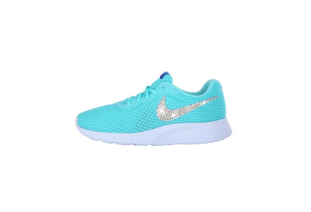 blue and pink nike sneakers