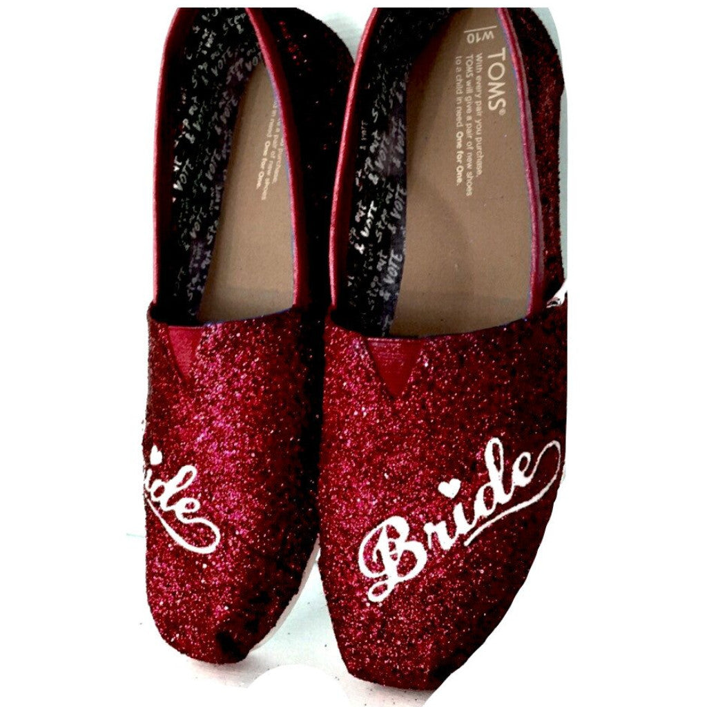 burgundy bridal shoes