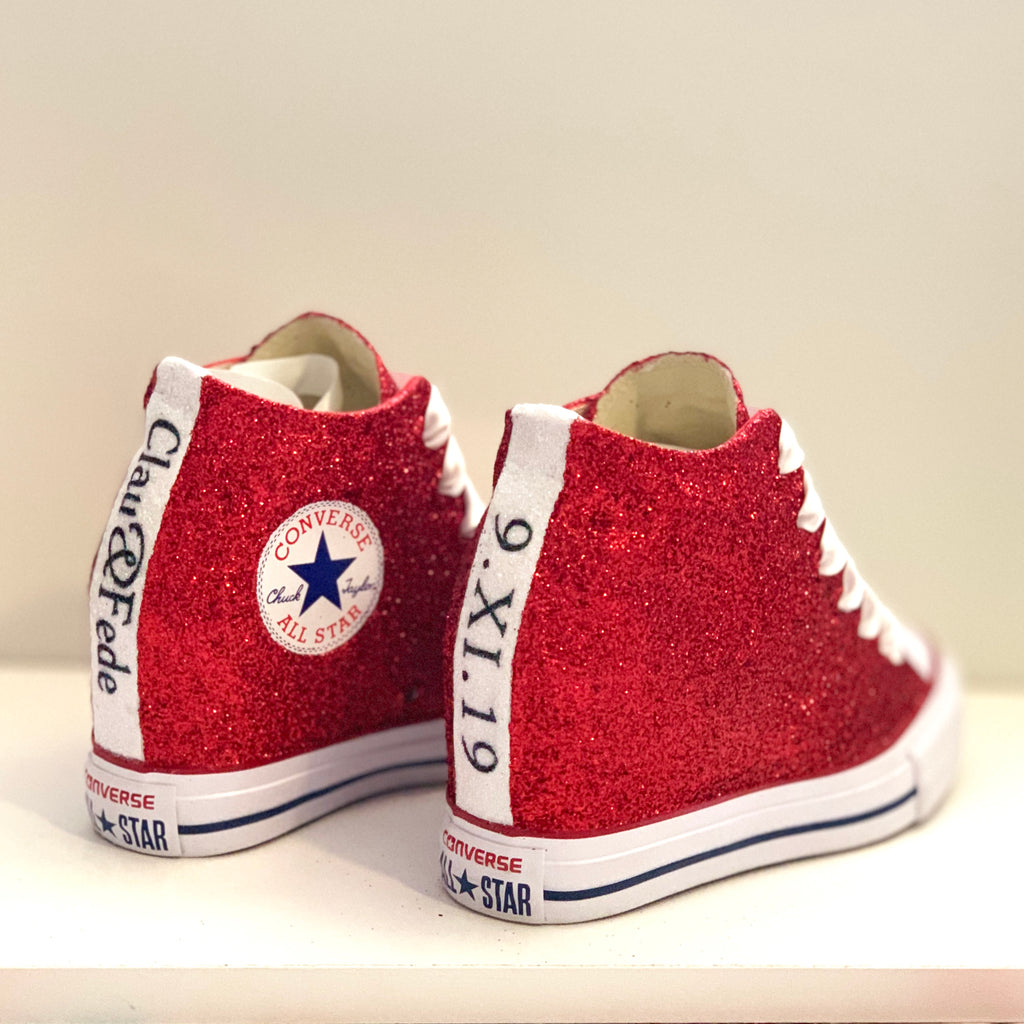 red converse heels