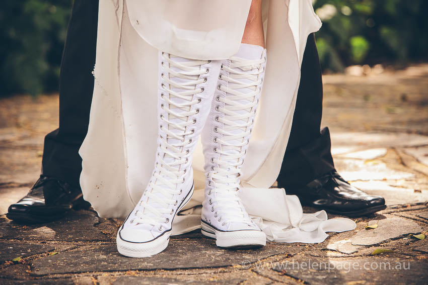 white knee high converse