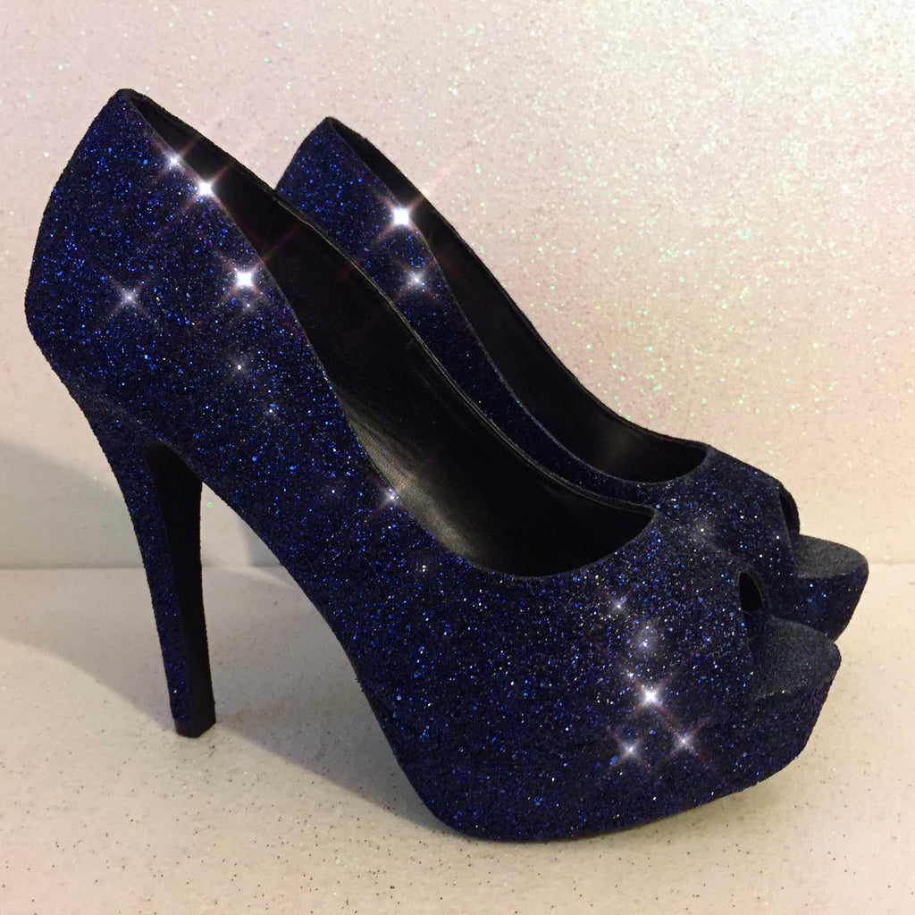 navy blue stiletto shoes