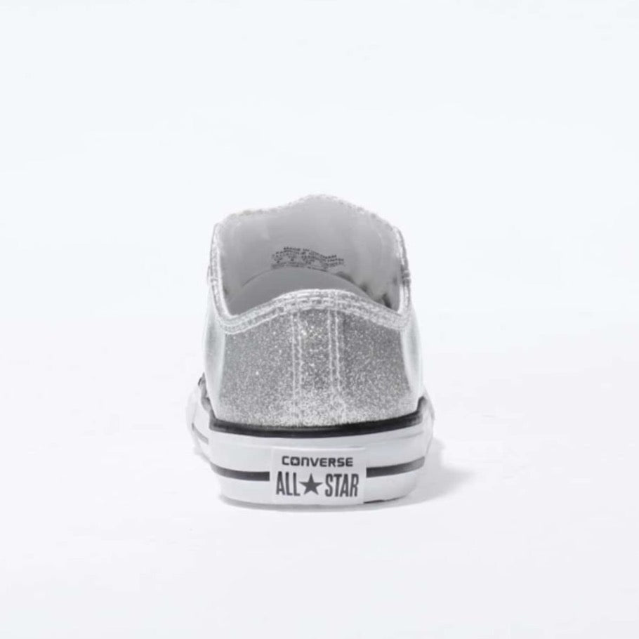 silver glitter converse kids