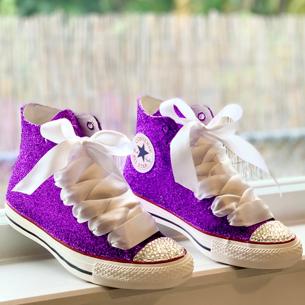 women's purple high top sneakers