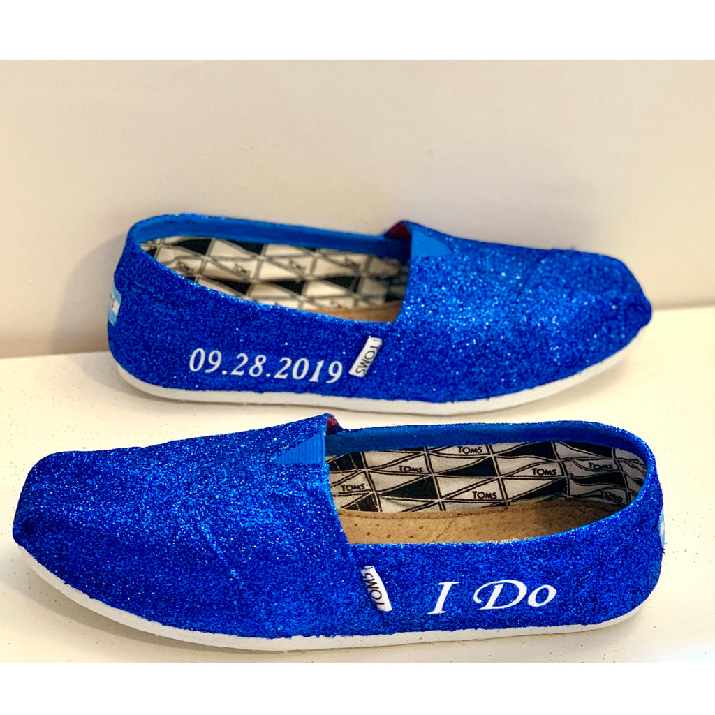 blue sparkly toms