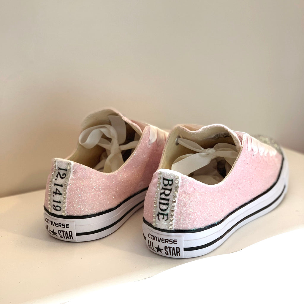 pink sparkle converse womens