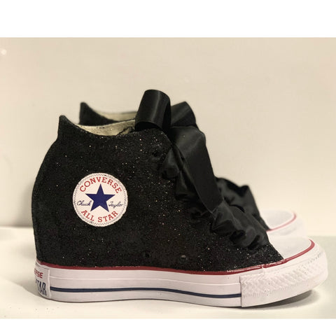 black wedge converse