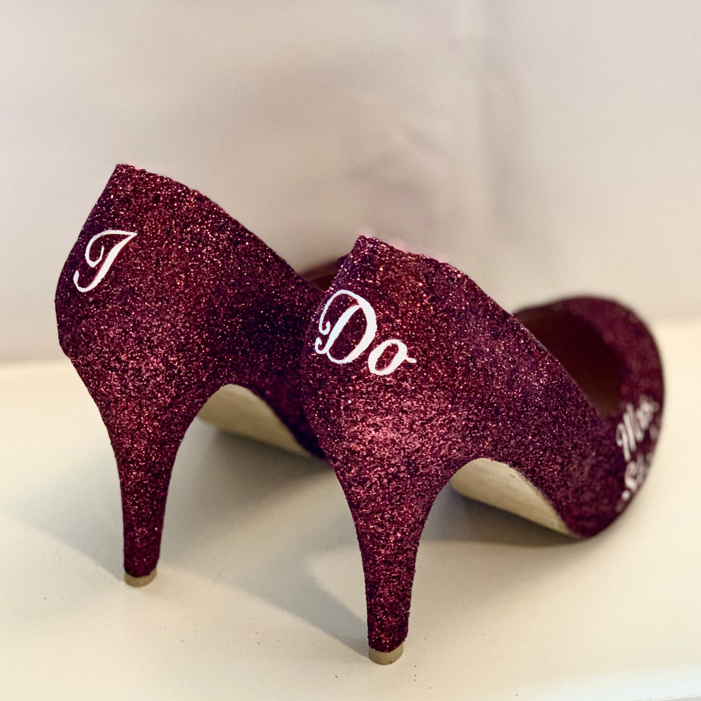 dark burgundy heels