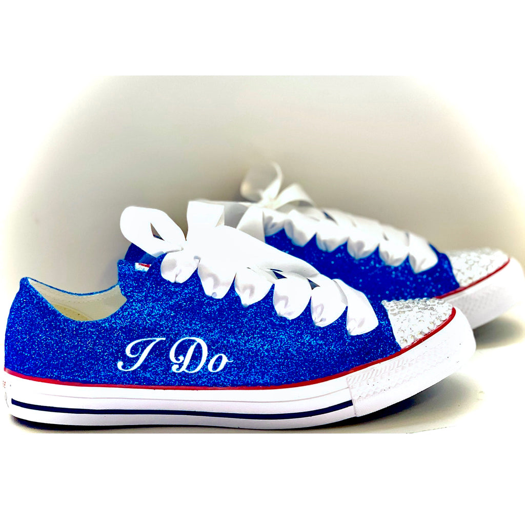blue glitter sneakers