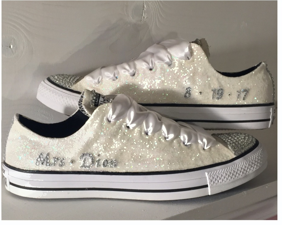 converse glitter white