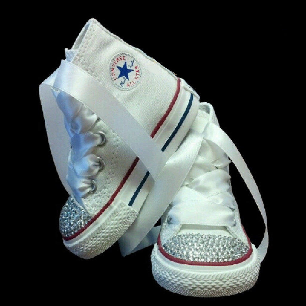 little girls white converse