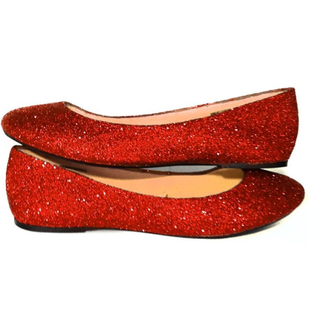 red flat shoes