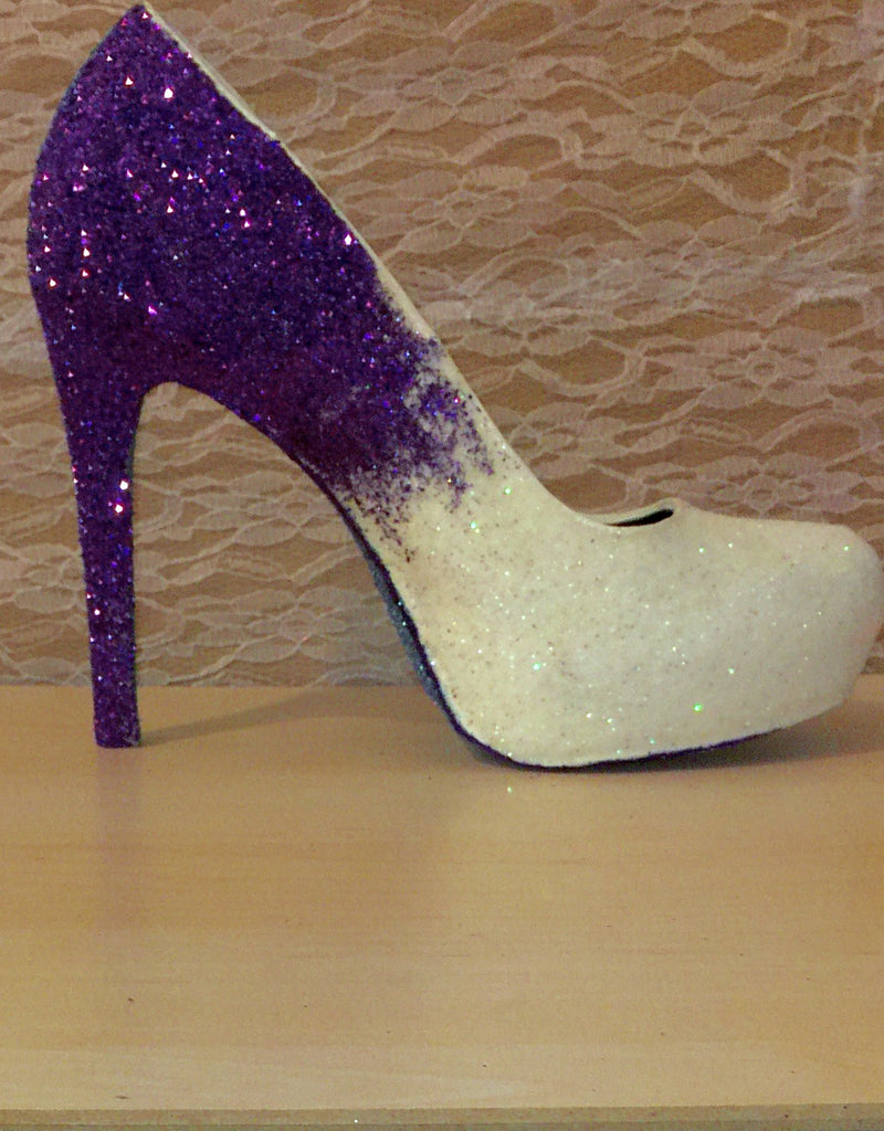 glitter ombre heels