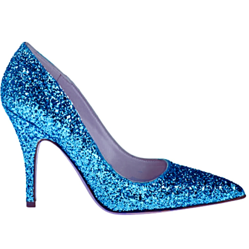 sparkly pointed heels