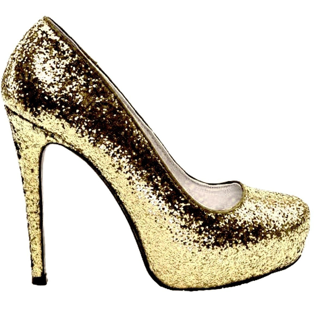 gold glitter shoes