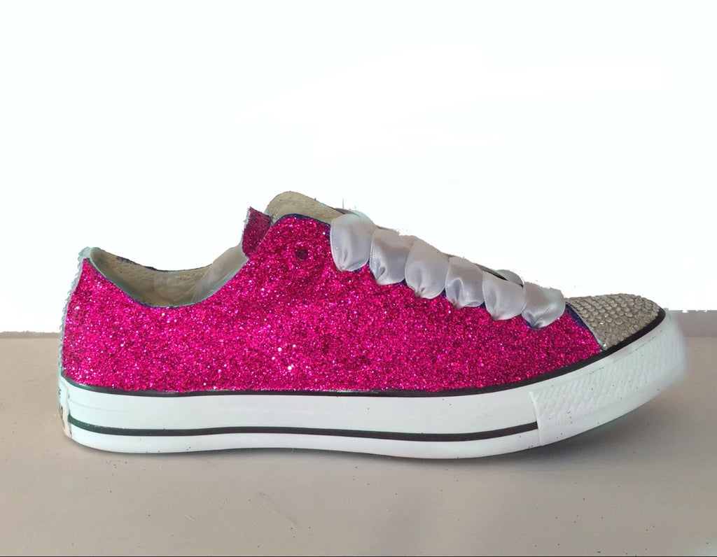 pink shimmer converse