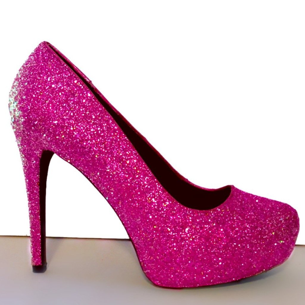 lilac glitter heels