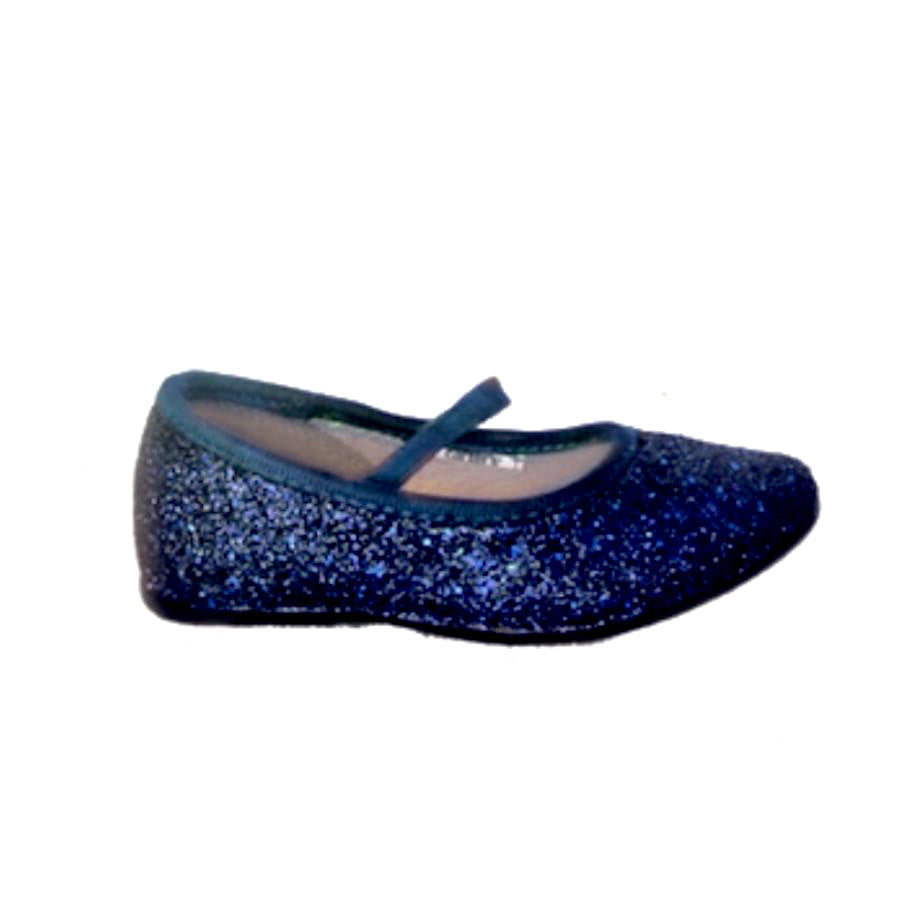 navy glitter flats