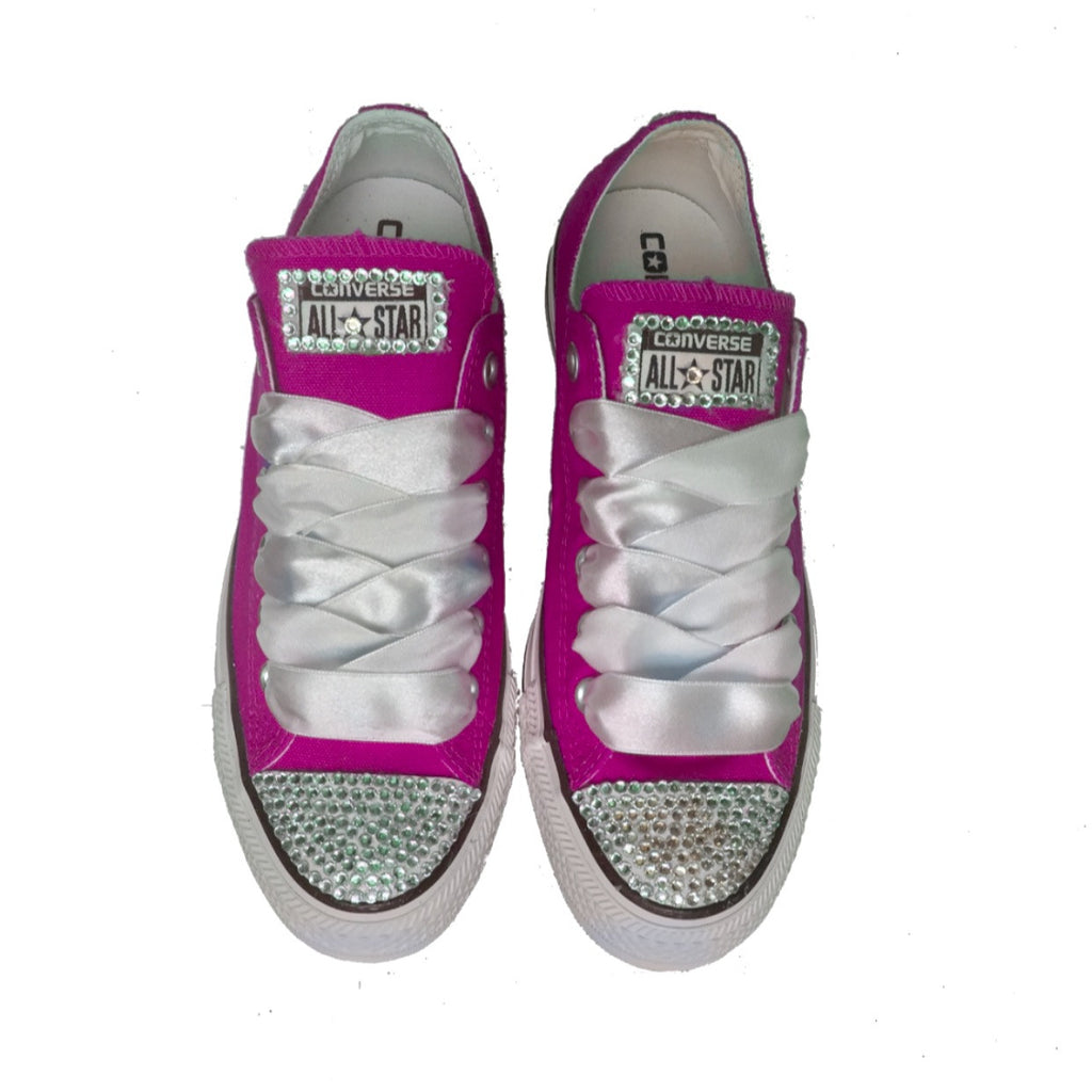 pink bling converse