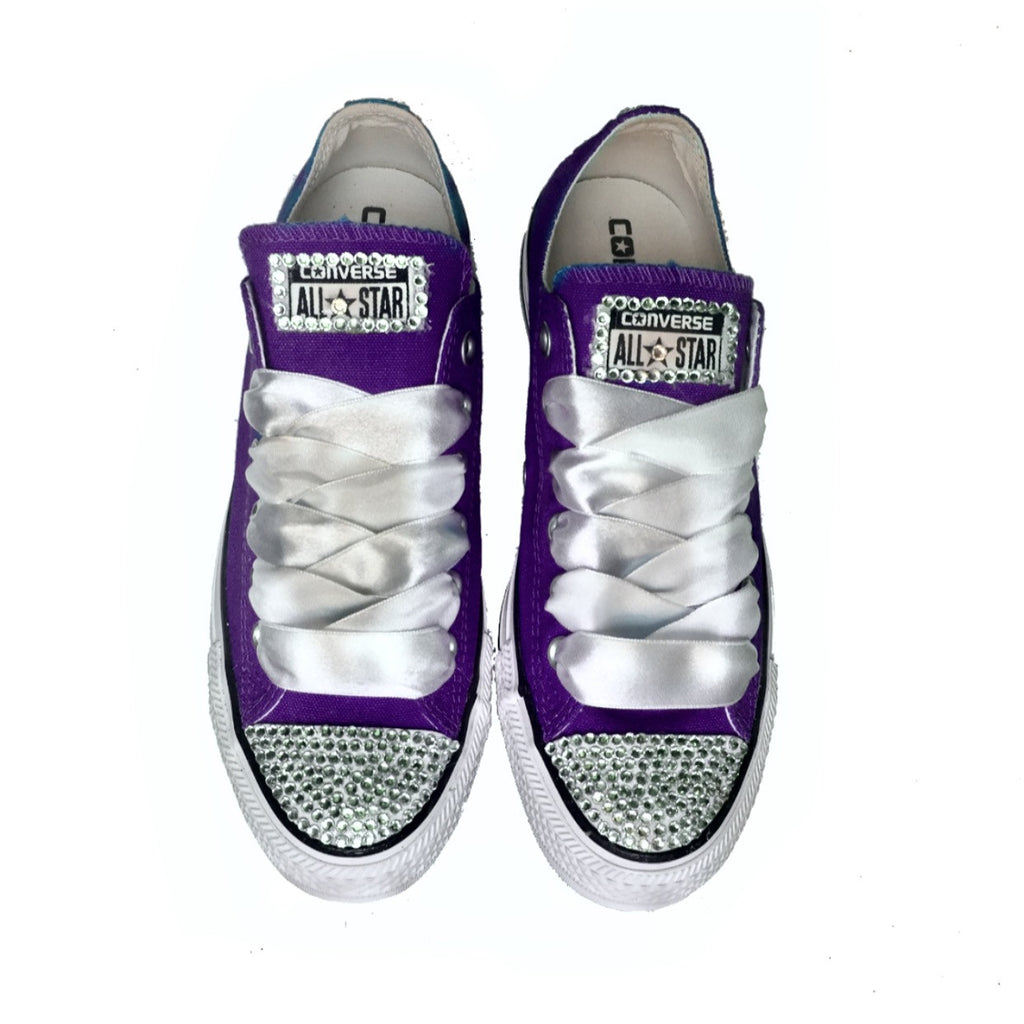 converse purple glitter shoes