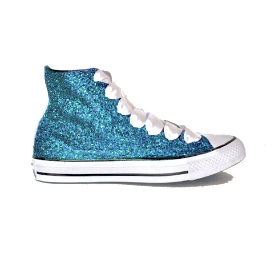 teal glitter shoes