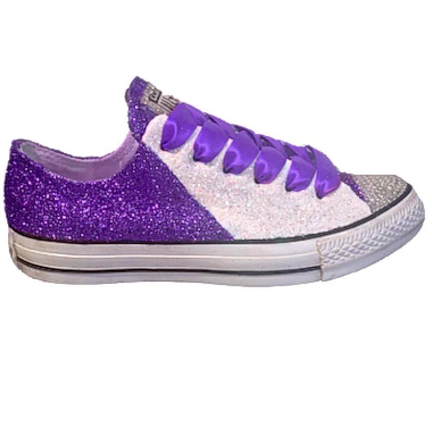 purple glitter converse