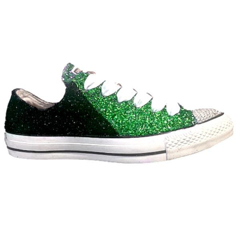 green sequin sneakers