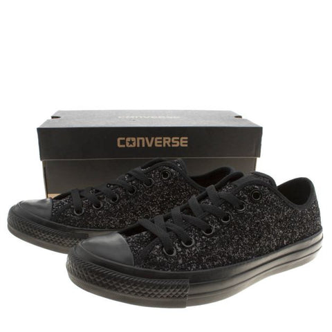 black sparkly converse low tops