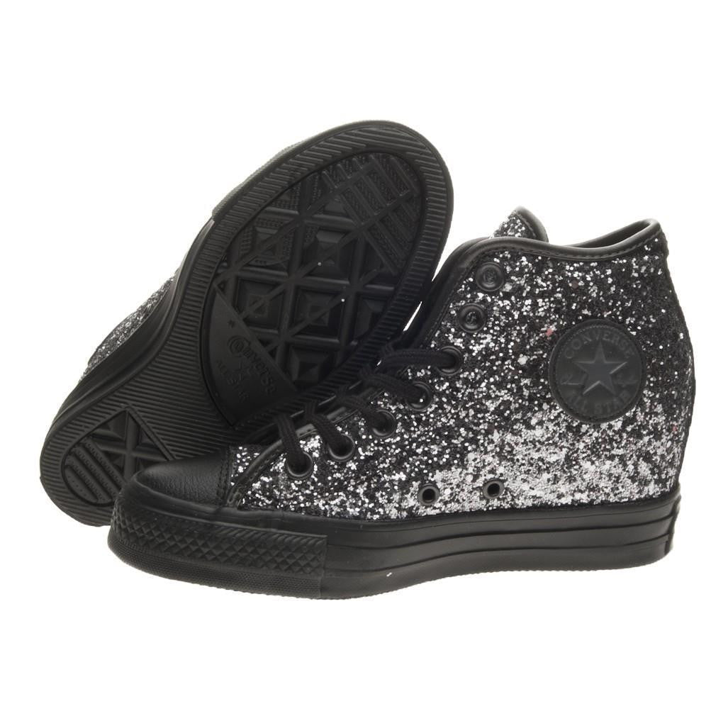 converse glitter wedge