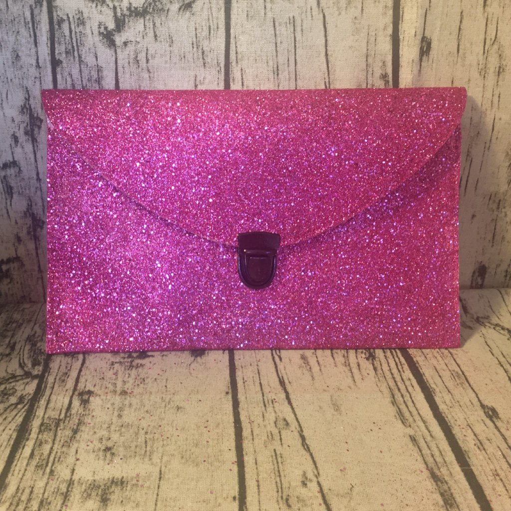 hot pink clutch purse