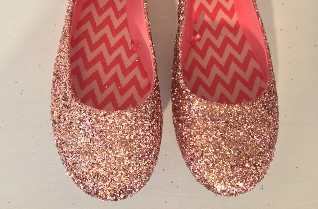 rose gold flat shoes