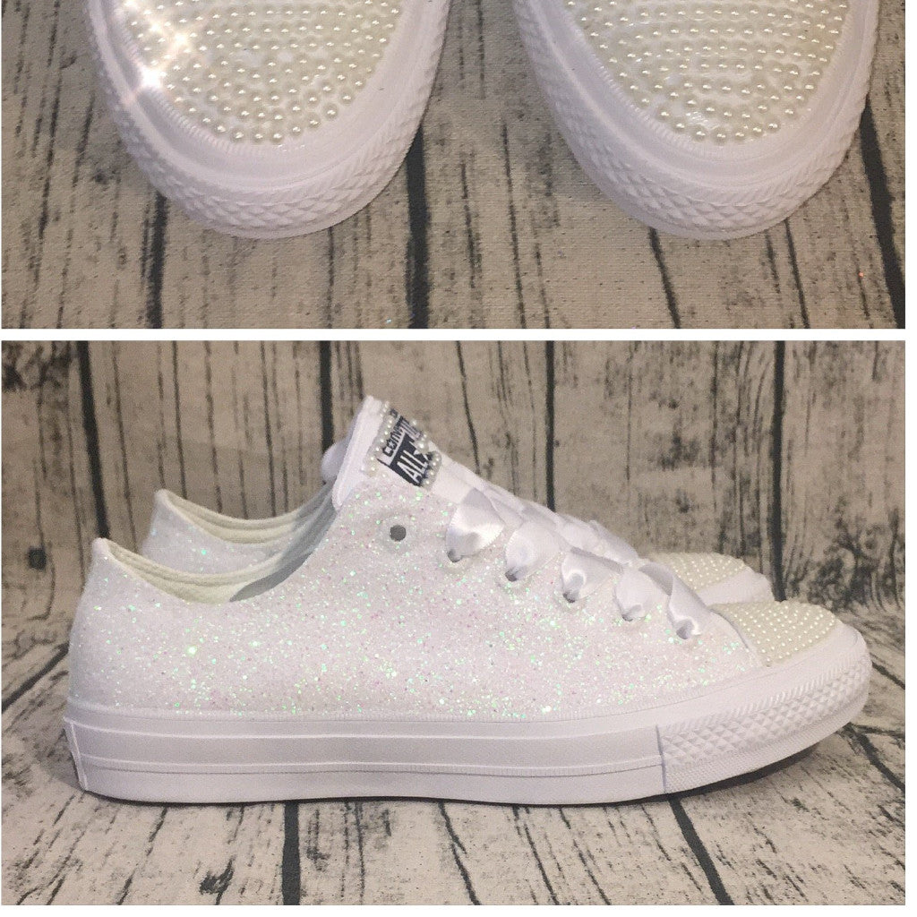 converse shoes with pearls