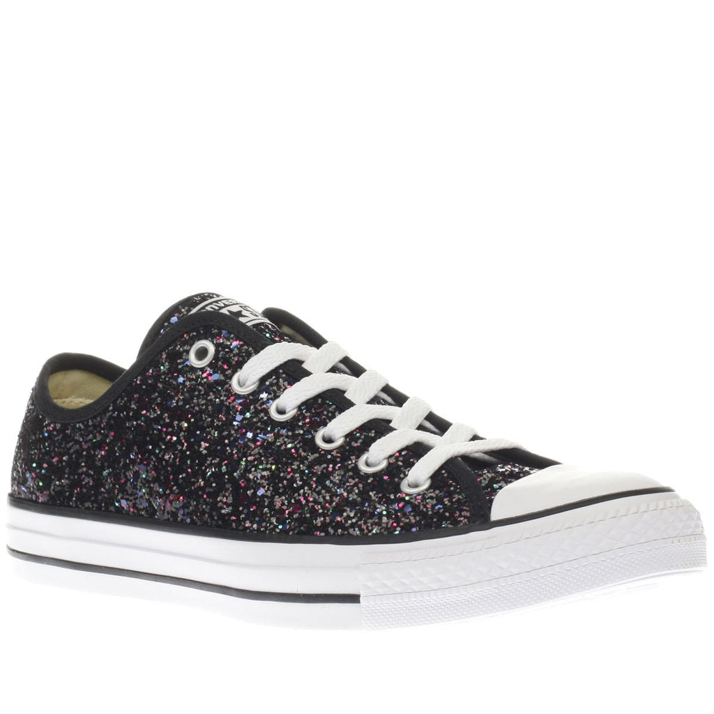 black sparkly converse shoes